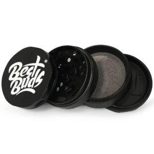 Best Buds Mighty Aluminium Grinder 4 Parts (60mm) -svart - delar