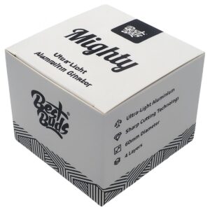 Best Buds Mighty Aluminium Grinder 4 Parts (60mm) - Svart - kartong