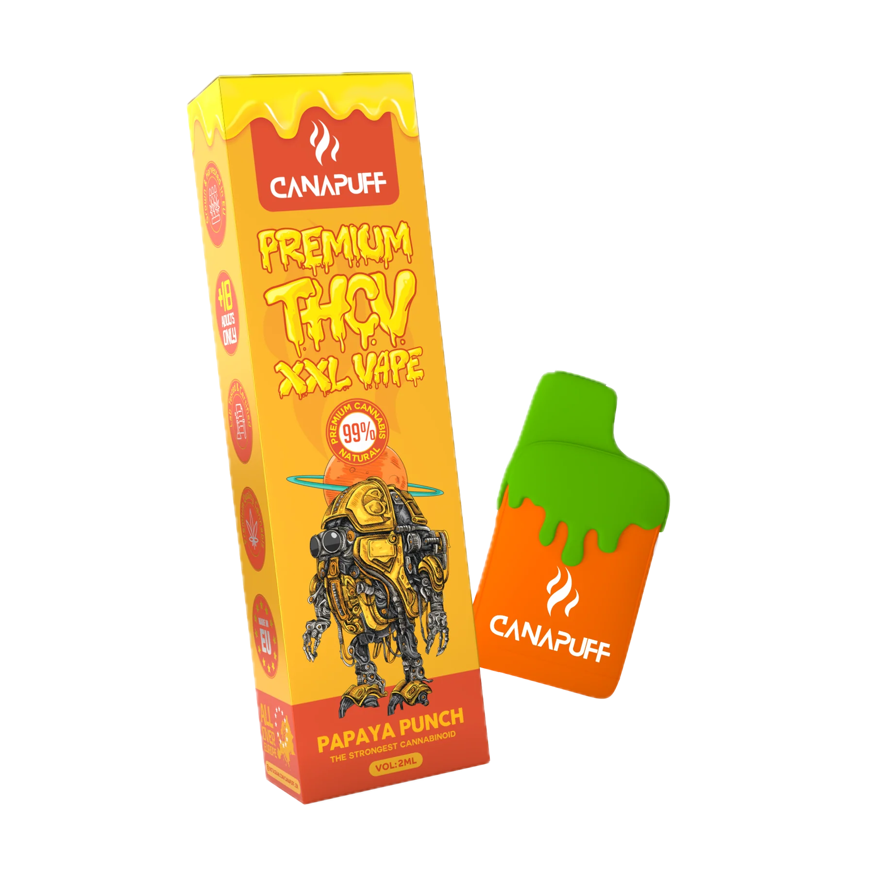 THCv XXL Vape Papaya Punch 99% 2ml